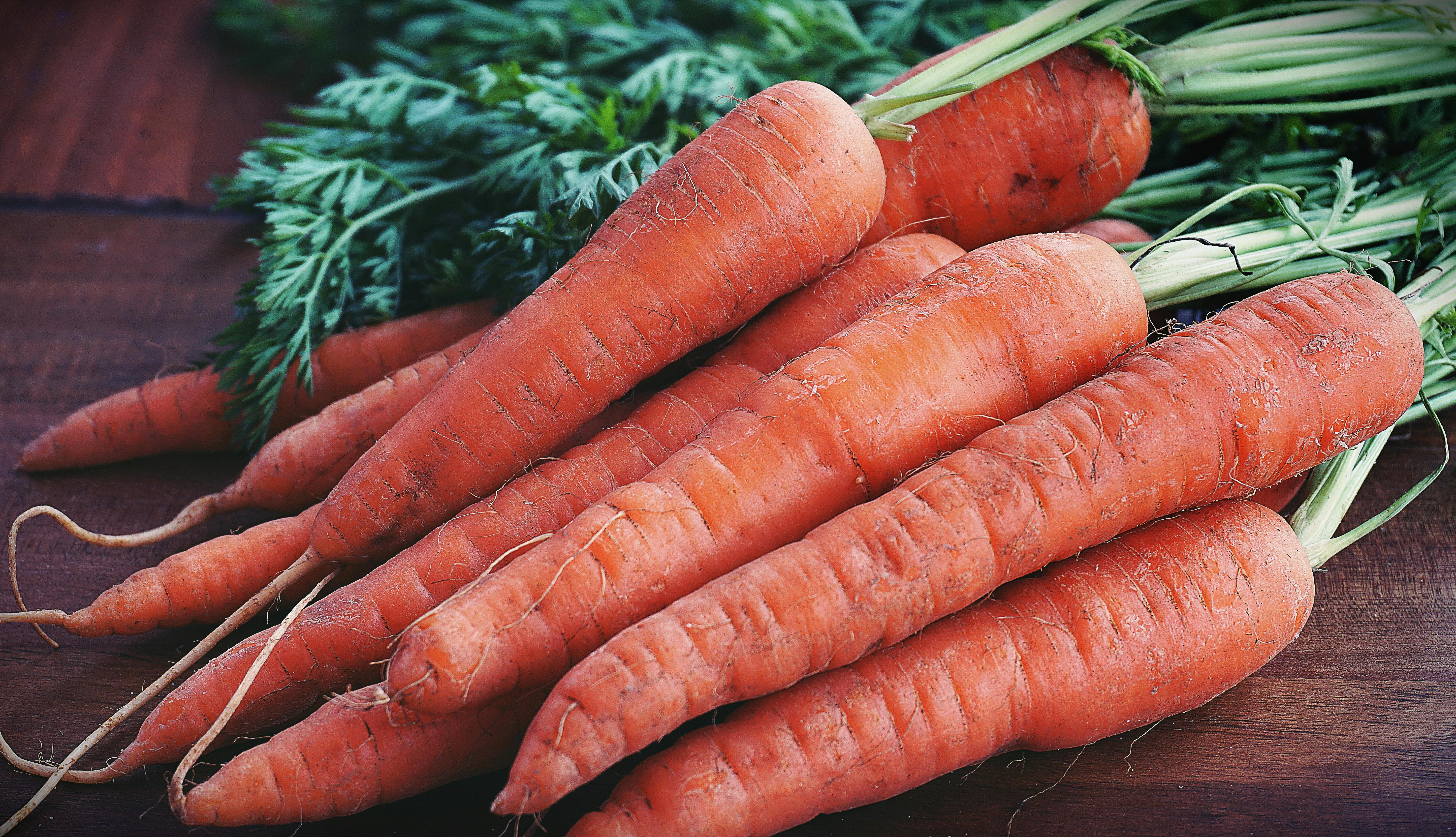 Baby Carrots Orange with leaves